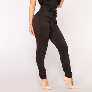 Paper bag waist dress pants